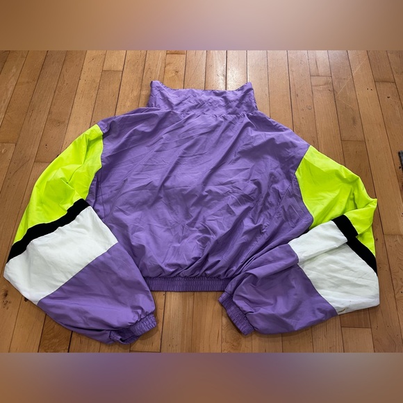 Fashion Nova Purple Cropped Windbreaker Jacket - Picture 6 of 6
